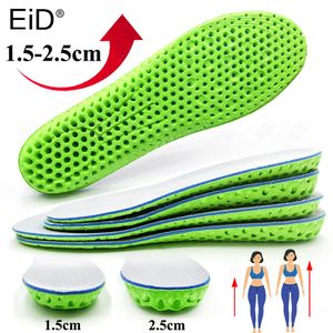 EiD Heightening Running Insole for Shoes PU Memory Foam Breathable Soft Hiking Protects KneesTemplates Feet Men Women 1525cm 240429