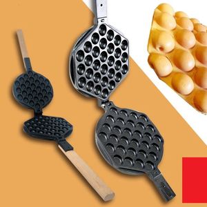 Commercial QQ Eggs Bubble Ball Baking Waffle Producent Iron Hongkong Eggette Form Form Maszyna Electirc Machine Nonstick Talerz 240509