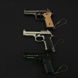 Mini Series Pendant 1:3 Alloy Gun Toy detachable toy semi alloy nylon metal model keychain car keychain pistol model 92F Ornaments Unable to shoot