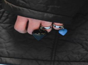 21SS Raf Simons Men039s and women039s Love Pendant ring fashion party street punk accessories7810390