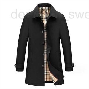 Trench maschile designer 2024 marca di lusso Fashion giacca a vento di alta qualità Mens Long Coat Long Giacca sfio