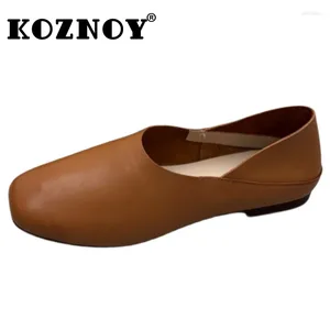 Casual Shoes Koznoy 1,5 cm kvinnor stövlar sommar naturlig ko mocka äkta läder mode andas plattform lägenheter oxfords kil snörning