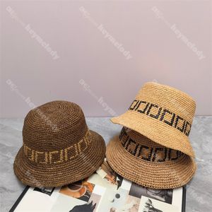 Luxury Letter Straw Hats Wide Brim Sun Hats Womens Summer Bucket Hat Men High Quality Beach Hat Caps