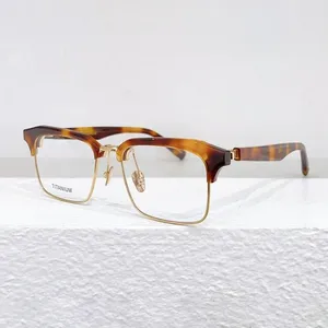 Sunglasses Frames Vintage Square Flip On Eyeglasses For Men M-97 Series Half Frame Style Hand Craft Tortoise Acetate Glasses Women