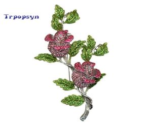Two style Available Spring Blossom Purple Rose Brooch Pin Botany Plant Fashion Jewelry Factory Direct Selling Whole Gift5406736