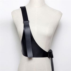 TRODEAM Women Sexy Leather Body Bondage Cage Sculpting Harness Waist Belt Straps Garter Belts Waistband Harajuku Suspenders 220509 300T