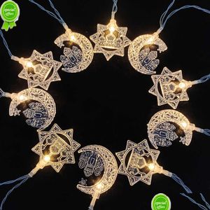 Inne impreza imprezowa dostarcza nowe Ramadan Dekoracja LED LIDY LIGET Księżyc Star Light Kareem Decor Eid Mubarak Gift Al-Fitr Festival P Dhznb