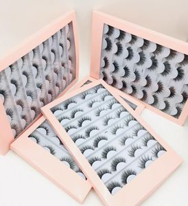 16 par multipack faux 3d mink ögonfransar falska ögonfransar handgjorda wispy fluffiga långa fransar naturliga makeupverktyg ögon lash3926304