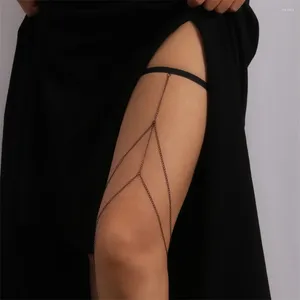 Anklets Aihua Boho Elastic Band Bandage Leg Thigh Chain For Women Bikini Sexy Tassel Multilayer Adjustable Garter Belt Body Jewelry