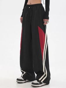 Kpop Frauen lässig Jogger keuchen modische Streetwear Übergroße Sportweite Hosen Hip Hop Y2K Sweatpant High Taille Baggy Hosen 240428