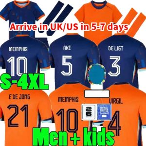 24 25 Netherlands MEMPHIS European Cup 23 24 Holland Club Jersey JONG VIRGIL DUMFRIES BERGVIJN Shirt 2024 KLAASSEN BLIND DE LIGT Men Kids Kit