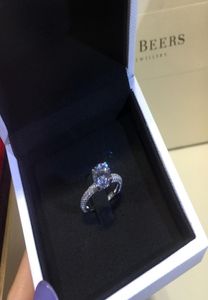 Roman Ring Jewelry Inlay Cubic Zirconia Silver Ring Female Designer Smycken Kvinnliga förlovningsringar7848510