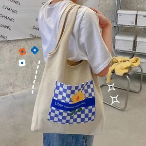 Bolsas de compras bolsas de lona bolsas para mulheres ombro ombro feminino de armazenamento ecológico