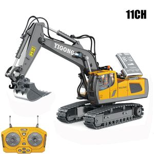 1 20 RC CAR 2.4G Fjärrkontrollbil Excavator Engineering Vehicle Crawler Truck Bulldozer Toys For Boys Kid Dumper Children Gift 240508