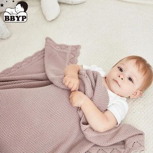 Coperte Colore solido a maglia Crochet cotone coperta per bambini super morbido estate per aria condizionata per aria condizionata per