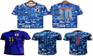 22 23 Koszulki piłkarskie Japan Cartoon Kapitan Nakajima Minamino Kagawa Shibasaki Tsubasa Atom Japan Home na bok MAILLOT Piłka nożna Shi8389759