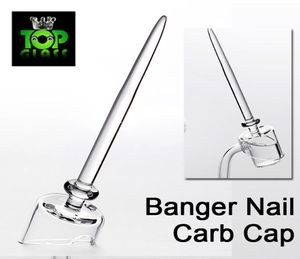 Whole PURE Quartz Carb Cap For Quartz Banger Nail Domeless Fit Bowls Diameter 22mm With 2 Air Holes And One Dabber6367748