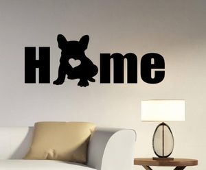 Dog Silhouette Wall Decal Decal rimovibile vinile Bulldog French Bulldog Wall Adeli