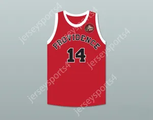 CUSTOM NAY Mens Youth/Kids GEORGE NOSTRAND 14 PROVIDENCE STEAMROLLERS RED BASKETBALL JERSEY WITH PATCH TOP Stitched S-6XL