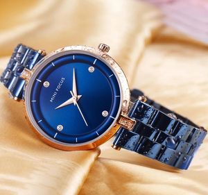 Women039s Titta på Mini Focus Quartz Wristwatch Luxury Fashion for Women Blue2975008