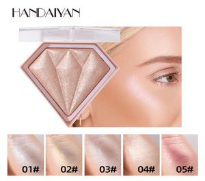 DHL Handaiyan Face Diamond Crystal Highlighting Pressed Powder Compact Brightening Powder Shimmer Complexion Bronzers Highlighters7820720