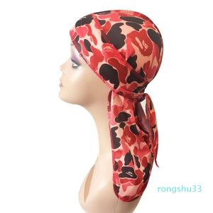 Tasarımlar Erkekler Saten Durags Bandana Türban Peruklar Erkekler İpeksi Durag Headwear Head Band Korsan Şapka Saç Aksesuarları