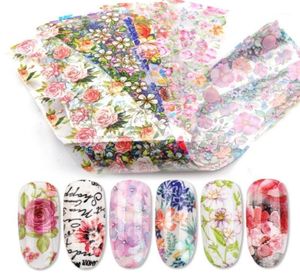 12st Stickers for Nail Foil Art Mix Rose Flower Transfer Paper Decoration Manicure Design UV Gel Polish Slider T068914582178