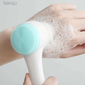 Cleaning 1 piece of double-sided silicone facial cleaning brush facial cleaning brush blackhead removal tool hole cleaning remover facial scrub brush d240510