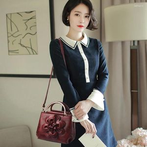 Shoulder Bags 2024 Women's Fashion Vintage Flower Handbags Retro Messenger Large Capacity Crossbody Comfort Hand