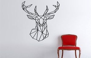 51x86cm 2016 Новый дизайн геометрический олень головной наклейка Геометрия серии животных наклейки 3D виниловая стена Custom Home Decor3569200