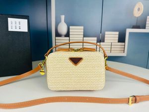 Broadband crossbody bag popular and popular bag Lafite grass woven small bag new fashion camera bag single shoulder small square bag