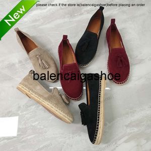 LP -Schuhe Loro Piano Schuh Pianna Hochqualität Casual Schuhe Geflecht drücken faul mit einem Fuß -Ladungsfutter Männer Frauen Designer Flats Slip Sohle Schnalle Flach Heel Comfort Traple