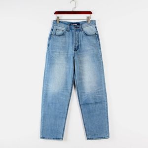 Calça esticada solta calça jeans moda streetwear grande bordado masculino cargo calça jeans masculino estilo hip hop masculino jeans reto masculino