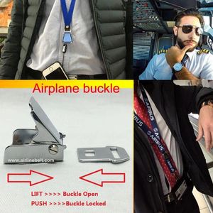 Belts Oman Air Airplane Buckle Lanyards Pilot Flight Crew License ID Staff Card Holder Keys String Sling Gift 2024 Design
