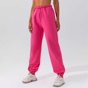 Lu Pant Sport Yoga Justera Säljer produkter 2023 Kvinnors avslappnade rousers Drawstring Sweatpants Jogging Jogger Cargo Sweat Pants LL LMeon Man P
