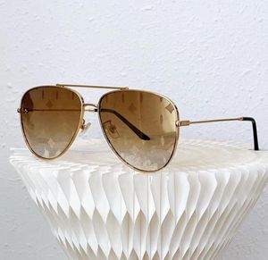 Модельер -дизайнер пилотные солнцезащитные очки для мужчин и женщин Классический алфавитный рисунок черный коричневый серебряный солнцестал