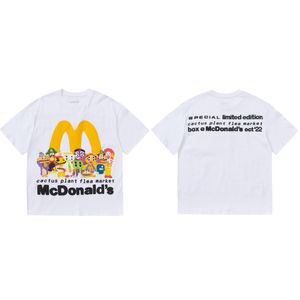 Designer de frete grátis Roupas de moda Hip Hop Tees de camisa CACTUS MERCADO DE PLATE DE PLATE CPFM McDonald's Condado 3D Impresso confortável e respirável curto