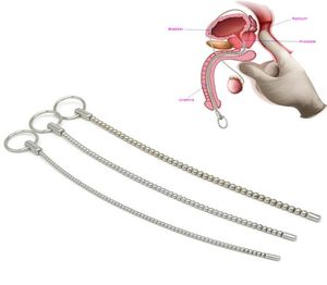 Male Stainless Steel Urethral Sounding Stretching Bead Stimulate Penis Plugs Dilator Sex Toys For Men Gay Masturbation3750307