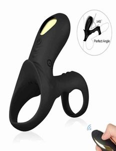 Ring für Penis Vibrator Wireless Fernbedienung G Spot Vibration Massagegeräte Hahn Clitoris Stimulator Anal Männer Sexspielzeug pepon280e9525274