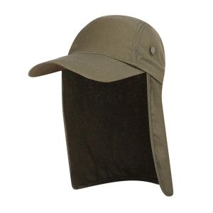 Unisex fiske hatt sol visir cap hatt utomhus upf 50 solskydd med avtagbar öronhals klaffskydd för vandring fiske mössor