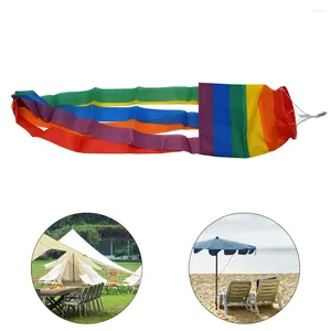 Gartendekorationen 100d Stoff 35 x 5 Zoll Fuß Veranda Deck 88 13 13 cm Party Dekoration Polyester Regenbogen Windsock Hinterhof