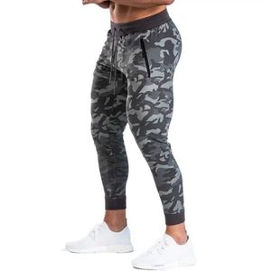 Calça masculina camuflagem jogadores de moletom de moletom de calça casual ginástica treino de fitness calças esportivas masculino correndo esporte trackpants de algodão T240508