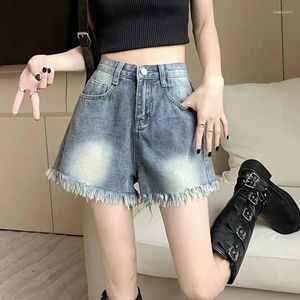 Shorts Shorts Streetwear Napsel Denim Summer High High Woman Woman Washion Fashion Wide Leg short Jeans