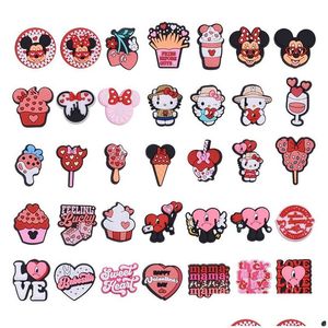 Shoe Parts & Accessories Cute Cartoon Shioe For Clog Charms Pins Wristband Bracelets Drop Delivery Shoes Dhjnz