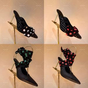 heels designer sandals women Fashion high heel mules designer style Genuine leather sole all season shoes EU35-42
