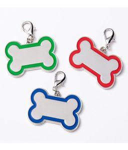 100pcslot Zinc Alloy Bone Pet идентификатор Dog Tags Blank Pet Tags Laser и Diamond Gravable1253098