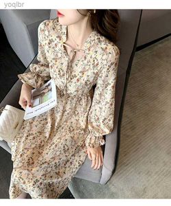 도시 섹시한 드레스 여자 따뜻한 꽃 긴 치마 레트로 인쇄 긴 치마 소프트 프랑스 우아한 봄/여름 modell2405