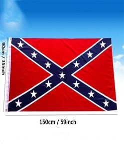 Krig 3x5 ft Två sidor tryckt konfedererade civila flagga Polyester National Flags Banners Anpassningsbara DBC BH26875738674
