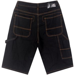 Casual byxor män sommar lös 7 sju shorts stor storlek flerficka verktyg trend tunna denim shorts cykla jeans dagligen outfit casual tvättad