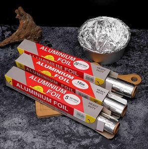 301000cm123944inch Алюминиевая рулона фольга для барбекю для выпечки 10 микрон толщиной 32 квадратных футов оловянные фольги рулоны жареные на гриле.